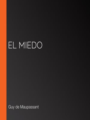 cover image of El miedo